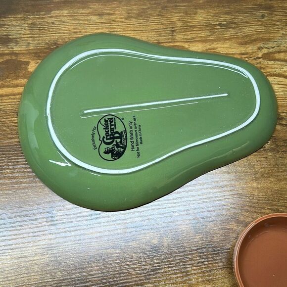 Cracker Barrel Avocado Chip N Dip Platter Serve ware Green  Party Dish Fiesta - Picture 5 of 6